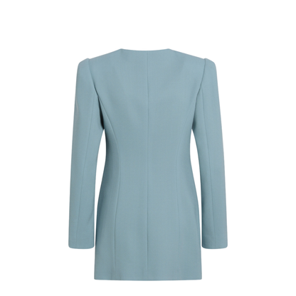 Light Blue Crispy Light Wool Jacket - Image 2