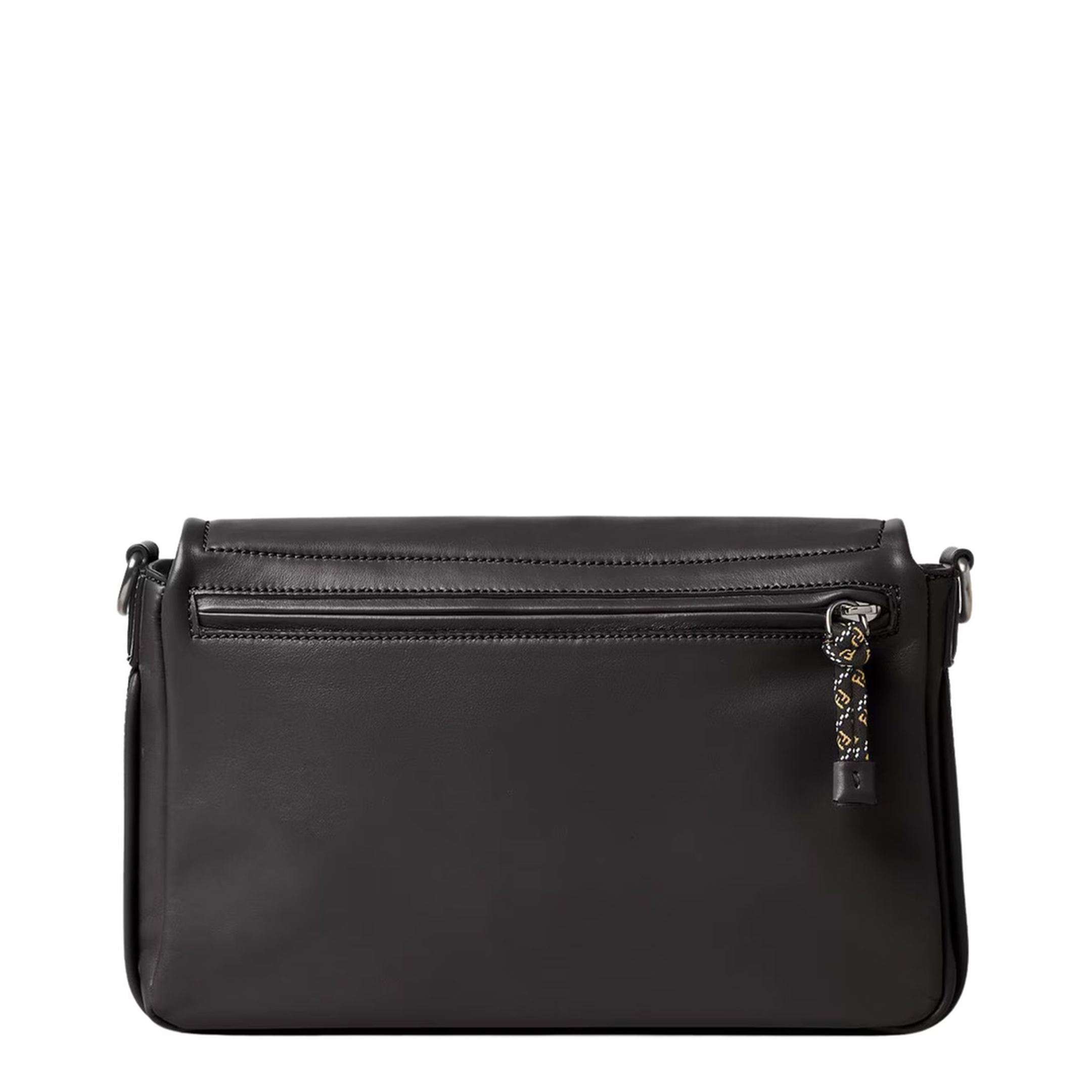 Flux Messenger Leather Crossbody Bag - Black - Image 3