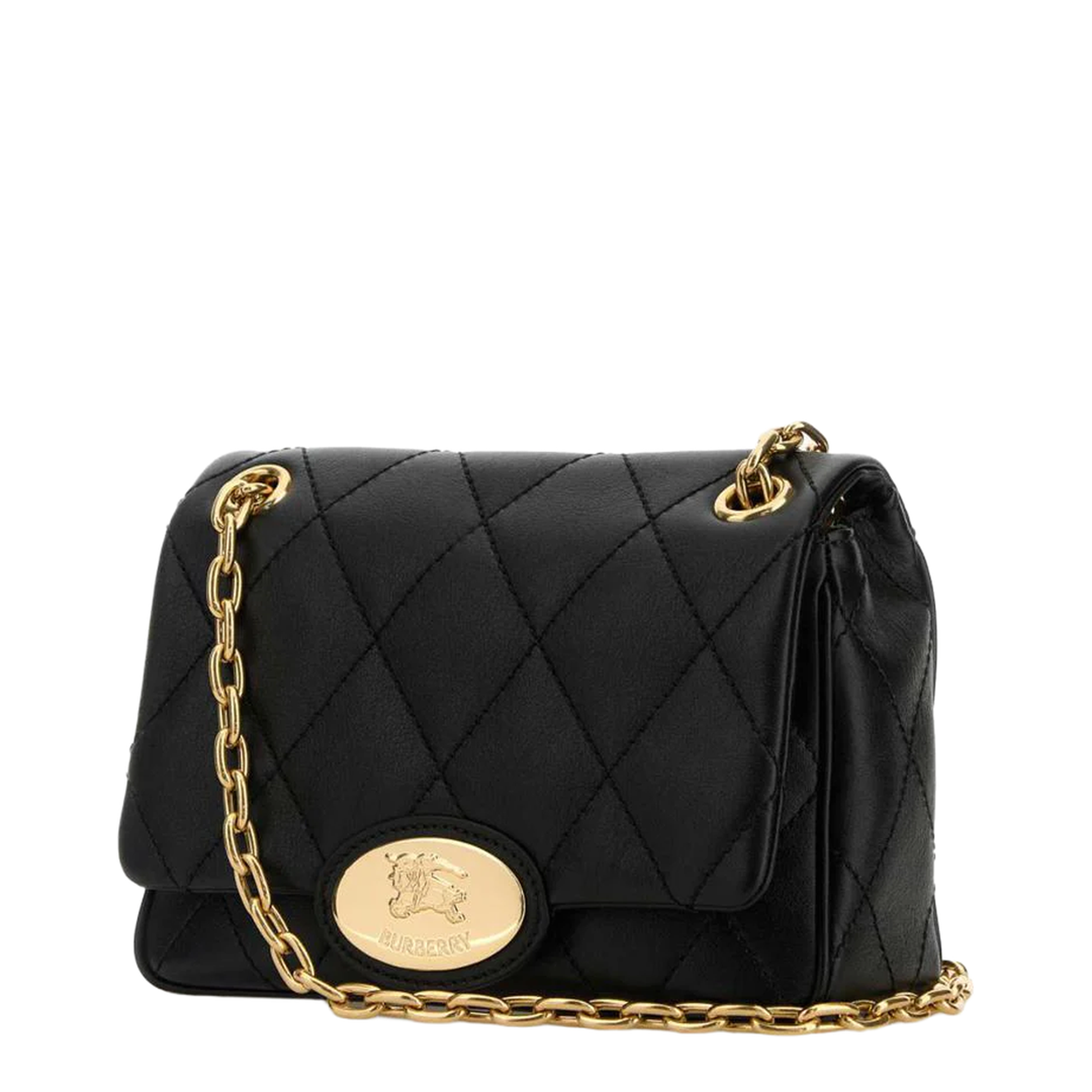 Black Quilted Crossbody Bag - Image 2