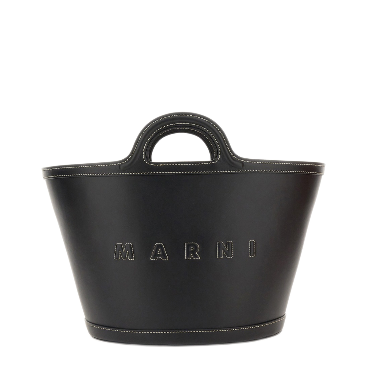 Tropicalia Small Calfskin Tote - Black - Image 1