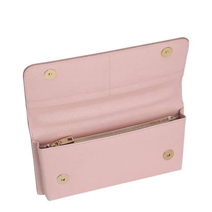 Pink Mini Bag in Dauphine Leather with Logo Tag - Image 3
