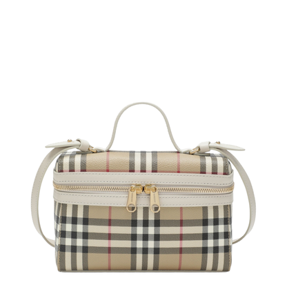 Vanity Check Vanity Bag In Cotton Blend Beige - Image 1