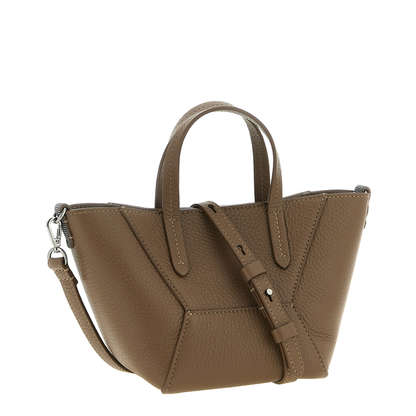 Duo Mini Leather Handbag Brown - Image 2