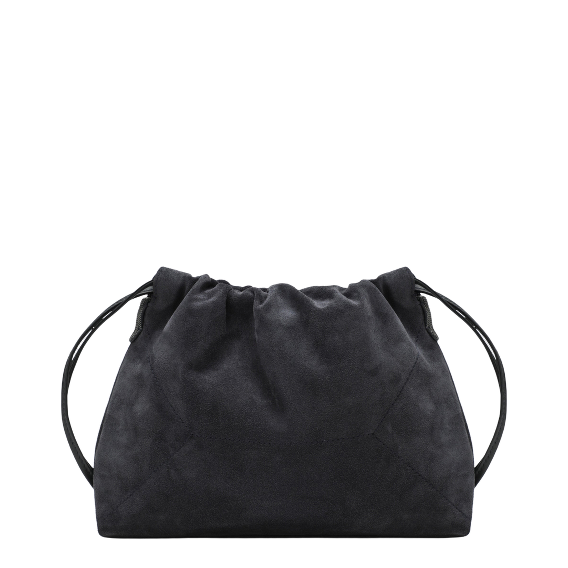 BC Duo Suede Leather Pouch Bag - Midnight Blue - Image 2