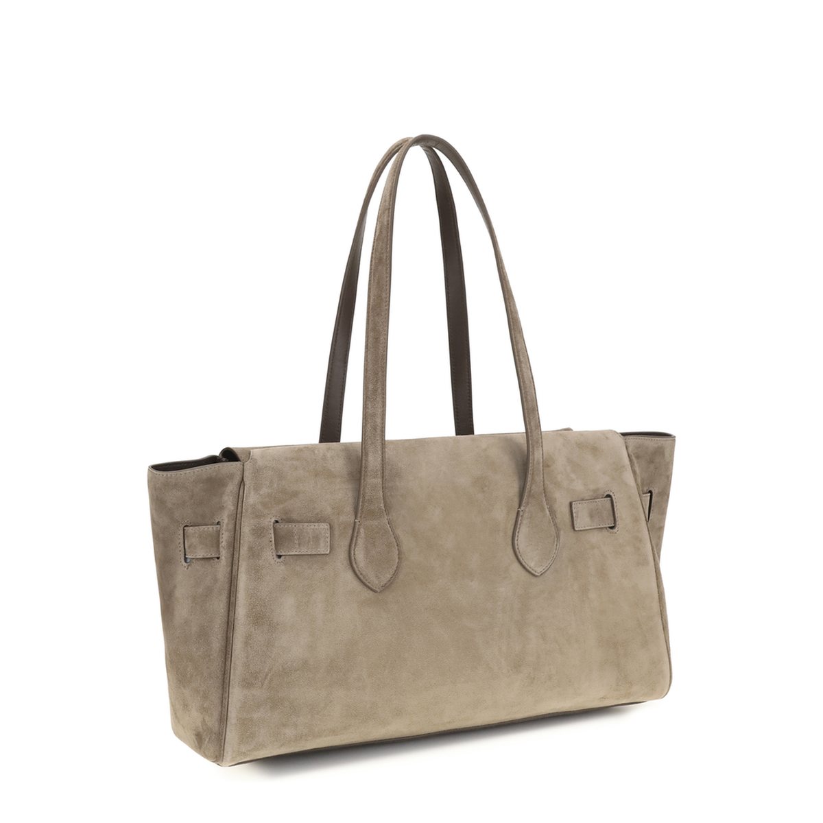 Calf Suede Shoulder Bag - Bark - Image 3