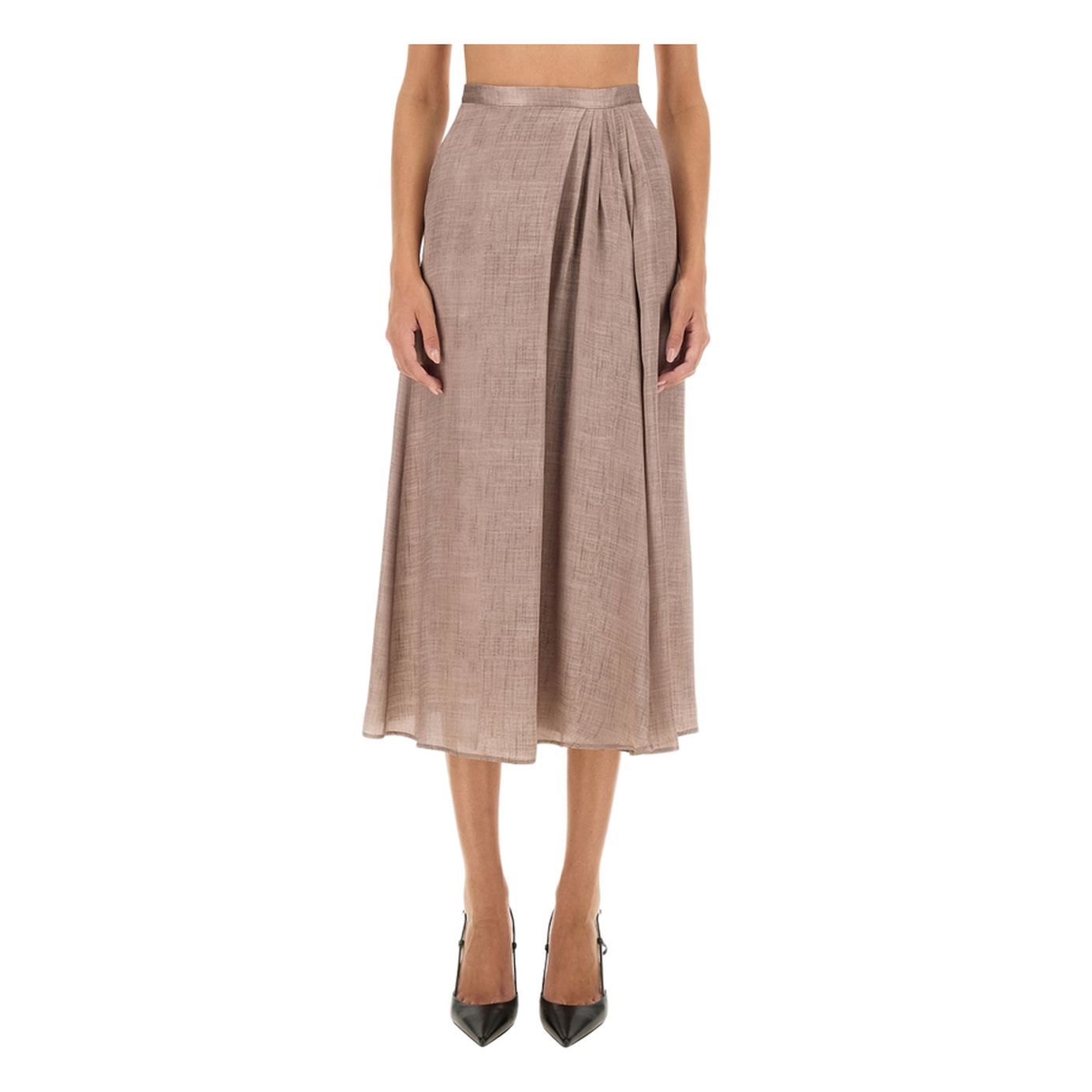 MIDI SKIRT BEIGE - Image 1