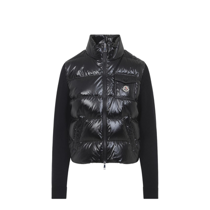 Padded Zip-Up Wool Cardigan - Image 1