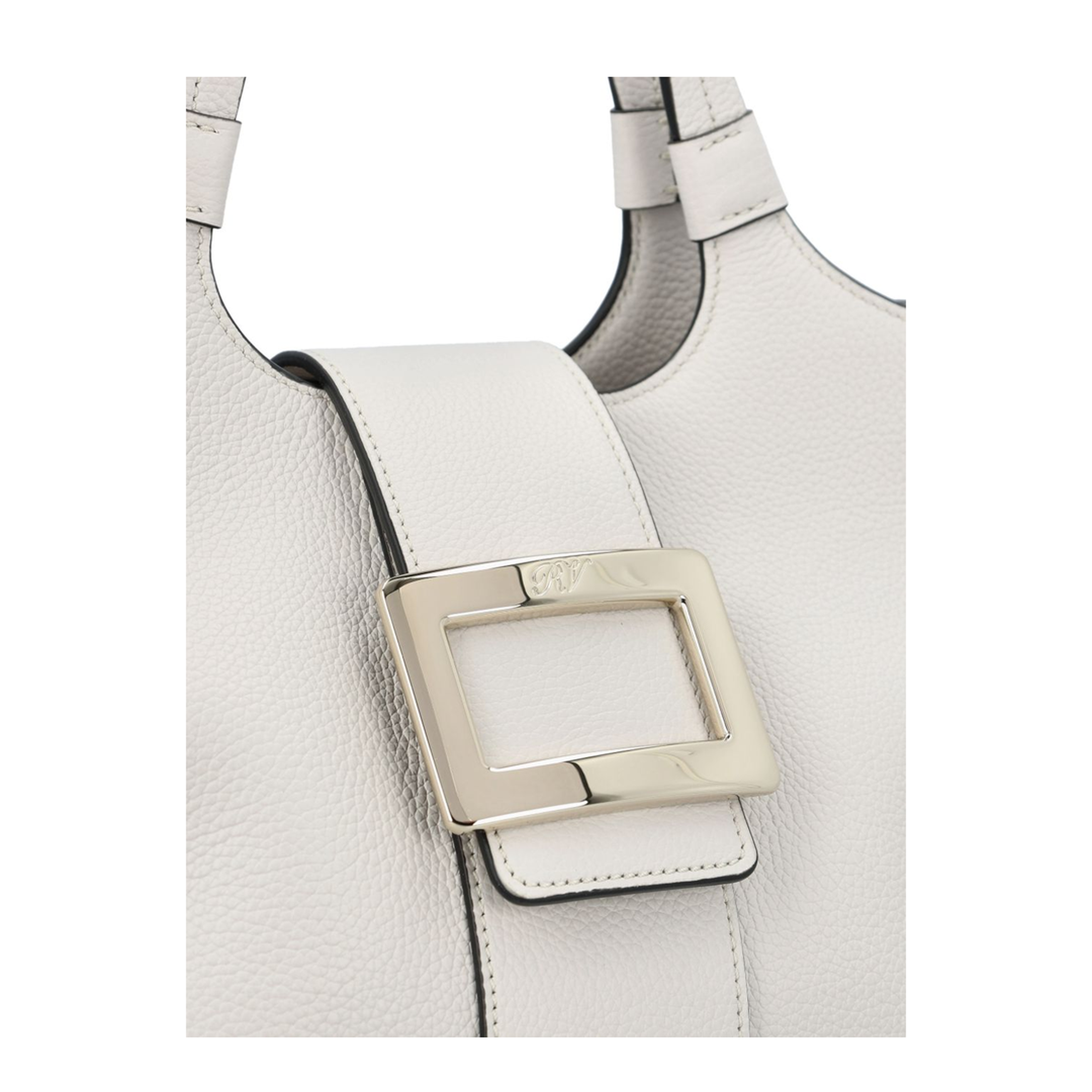 Belle Vivier Mini Shopping Bag In Ice White Calfskin - Ice White - Image 3