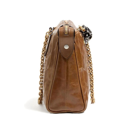 Panthea Shoulder Bag in Nappa Leather with Chevron Pattern - Image 5