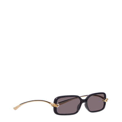 Knot Rectangular Sunglasses in Black/Grey - Image 2