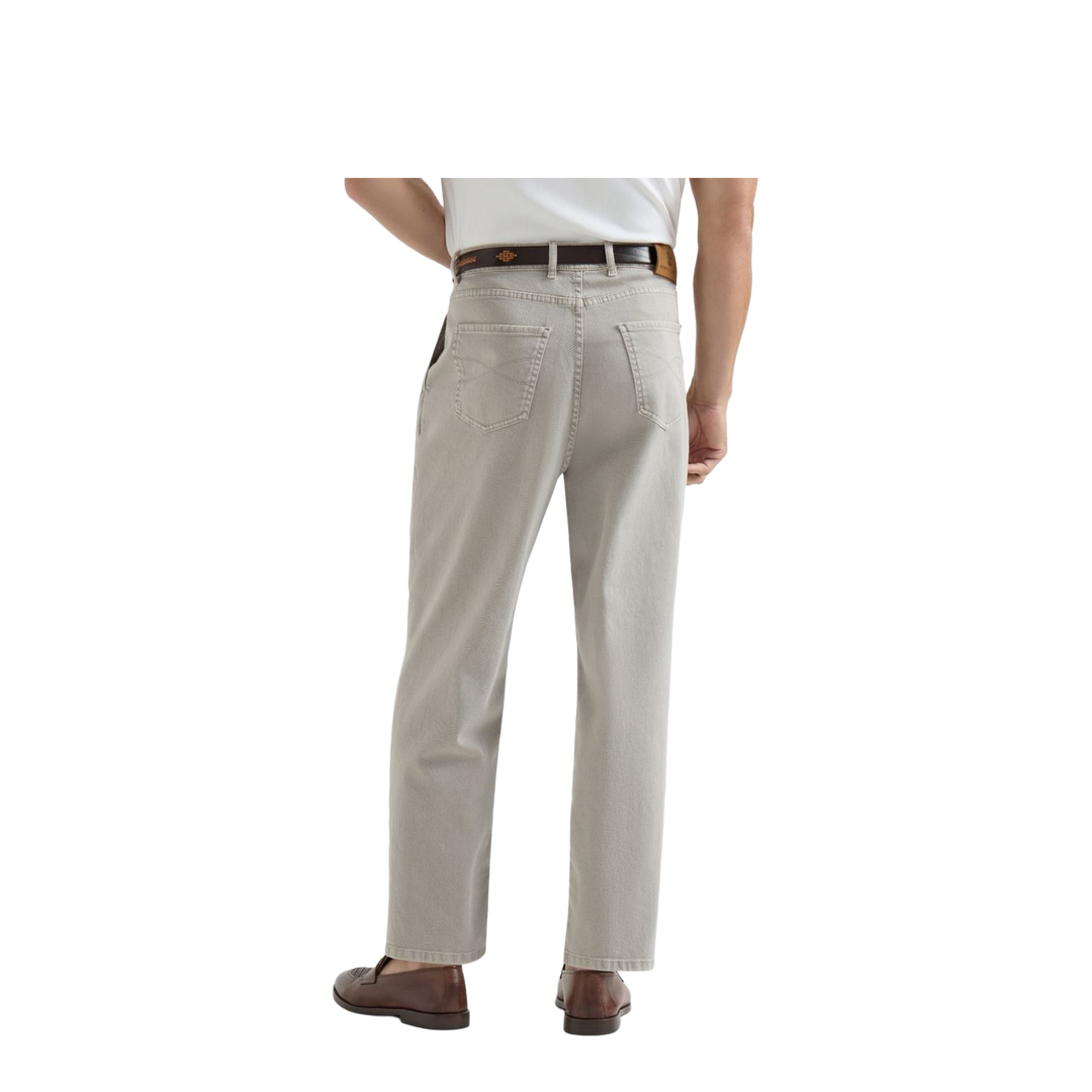 Five-Pocket Denim Pants Grey - Image 4