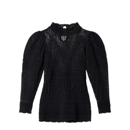 Dahara Openwork Cotton Sweater - Image 1