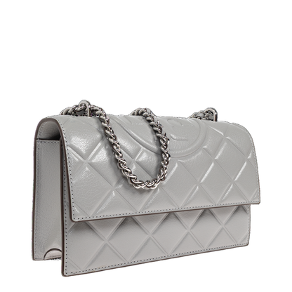 Fleming Small Shoulder Bag Leather Grey - Image 4