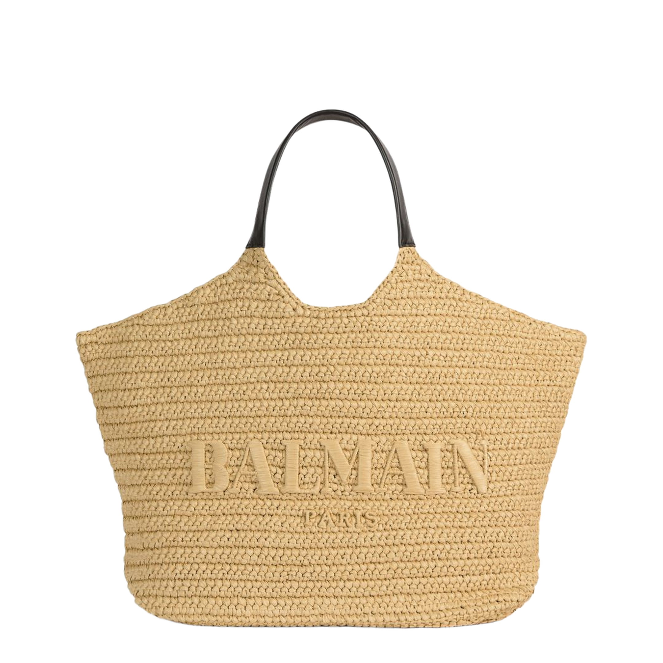 Crochet Medium Calfskin Tote - Beige - Image 1