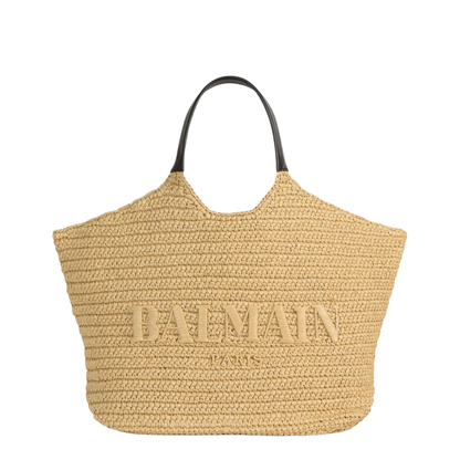 Crochet Medium Calfskin Tote - Beige - Image 1