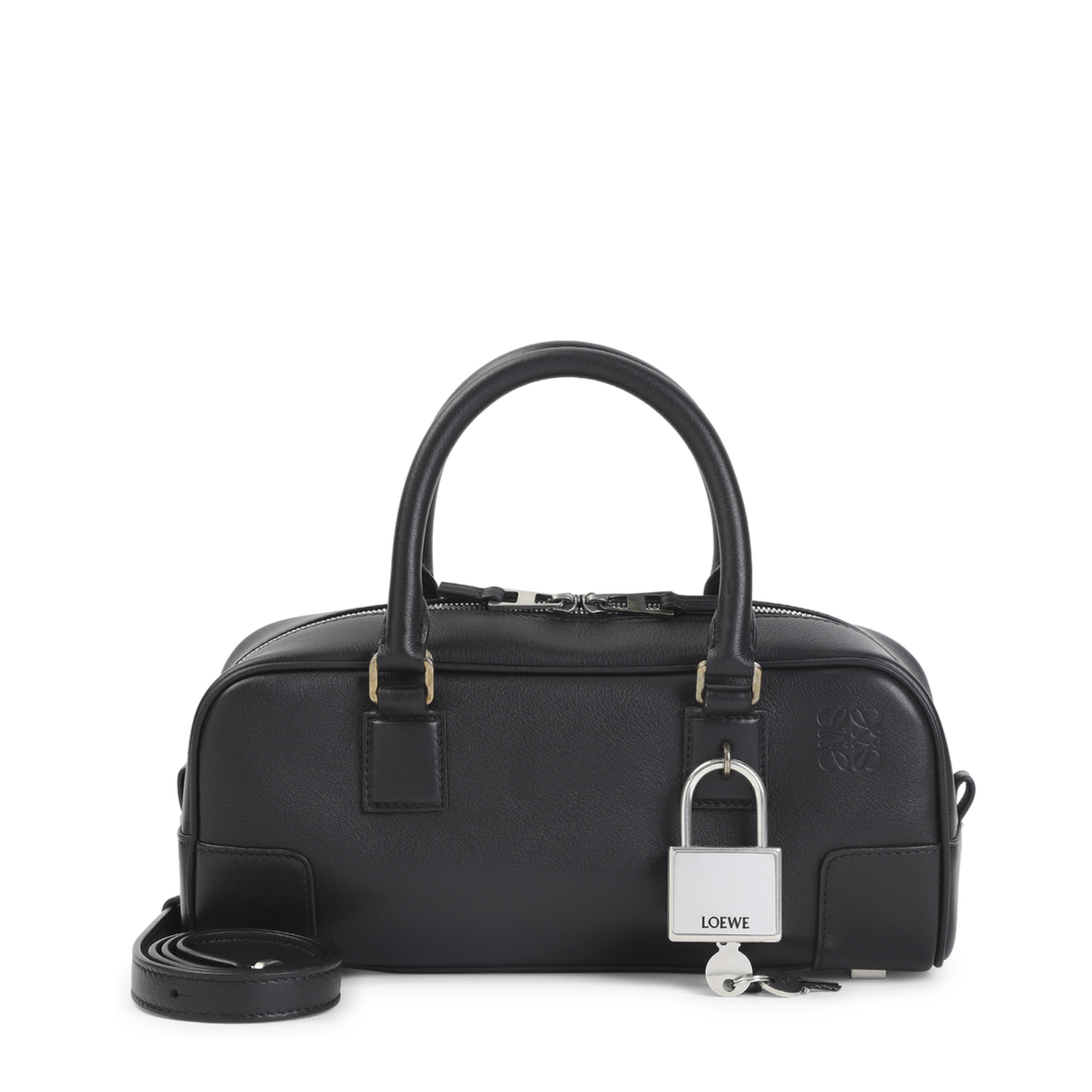 Amazona 23 Cropped Calfskin Shoulder Bag - Black - Image 2