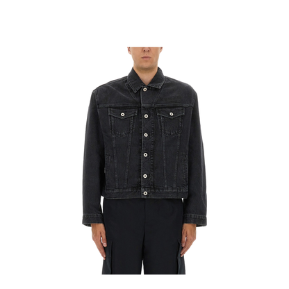 Trucker Jacket with Boke Flower Embroidery - Image 1