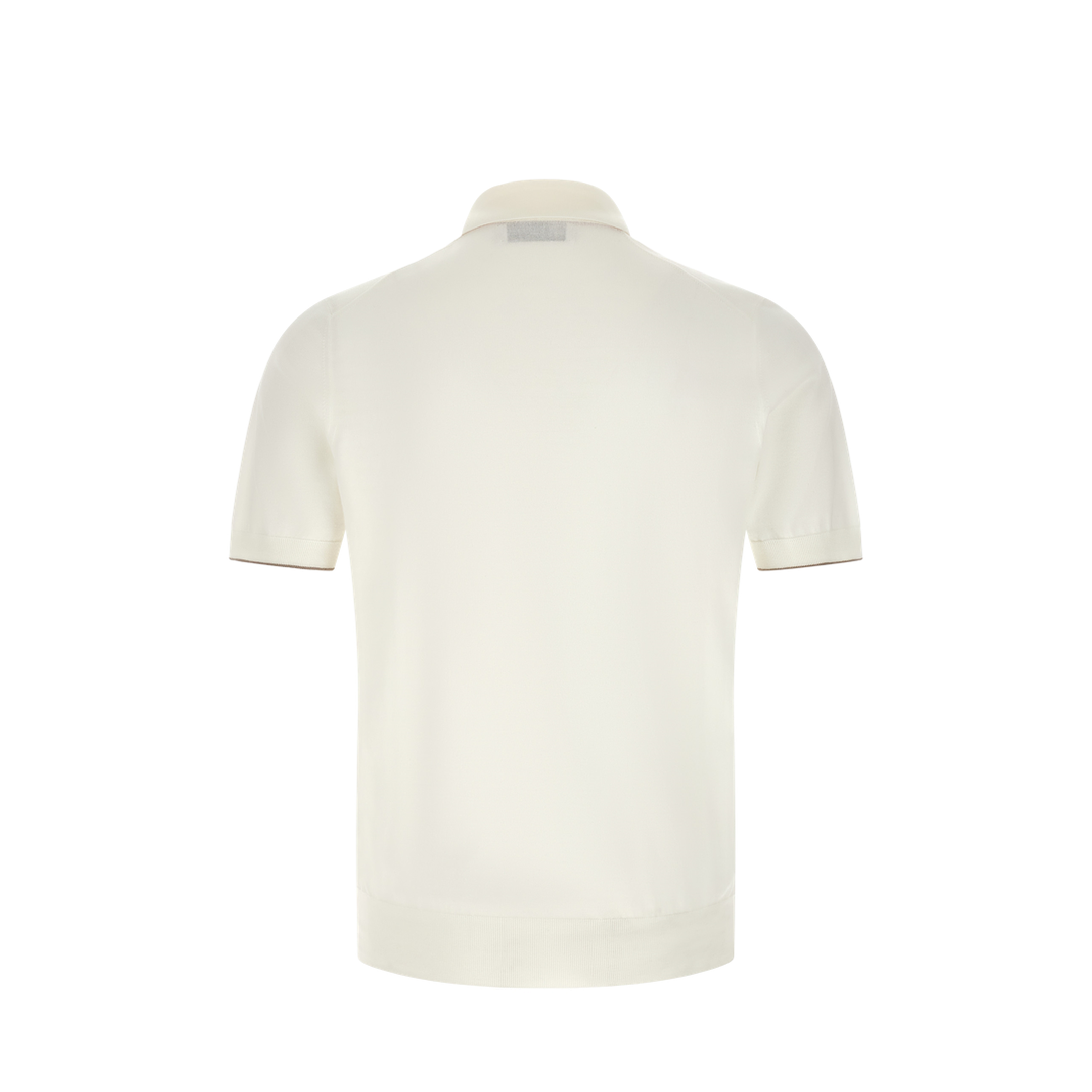Polo Shirt Cotton Knit White - Image 2