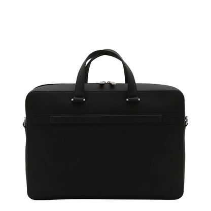 Salvatore Black Leather Business Gancini Top Handle Bag - Image 3