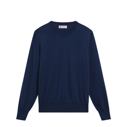 Blue Cotton Sweater - Image 1