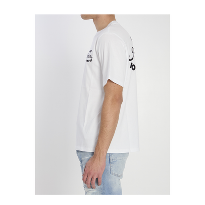 White Crewneck T-Shirt Cotton - Image 3