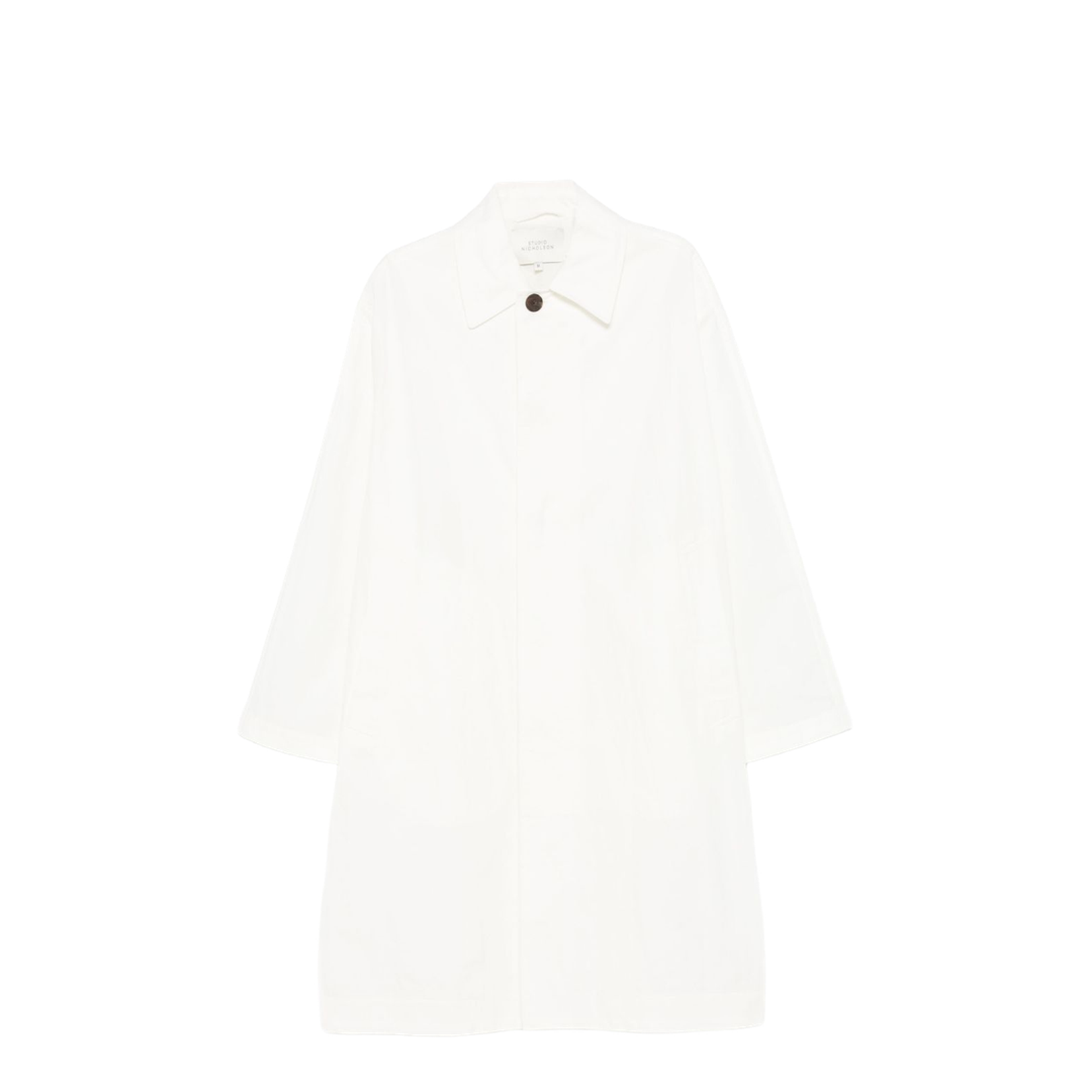 Nylon And Cotton Blend Coat In White - Image 1