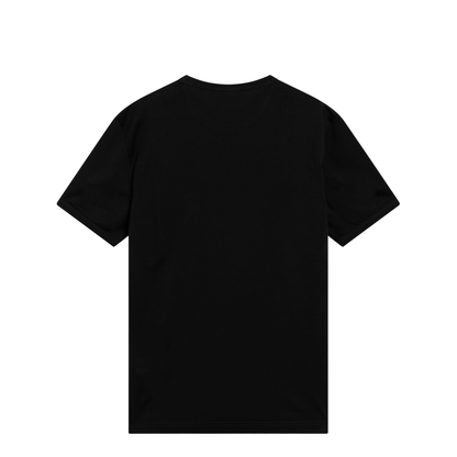 Cotton T-shirt with logo plaque in black - Image 2