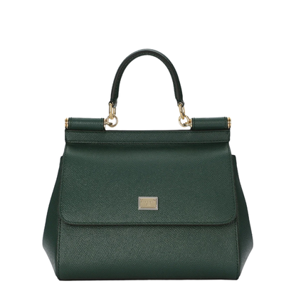 Sicily Small Calfskin Top-Handle Bag - Green - Image 2