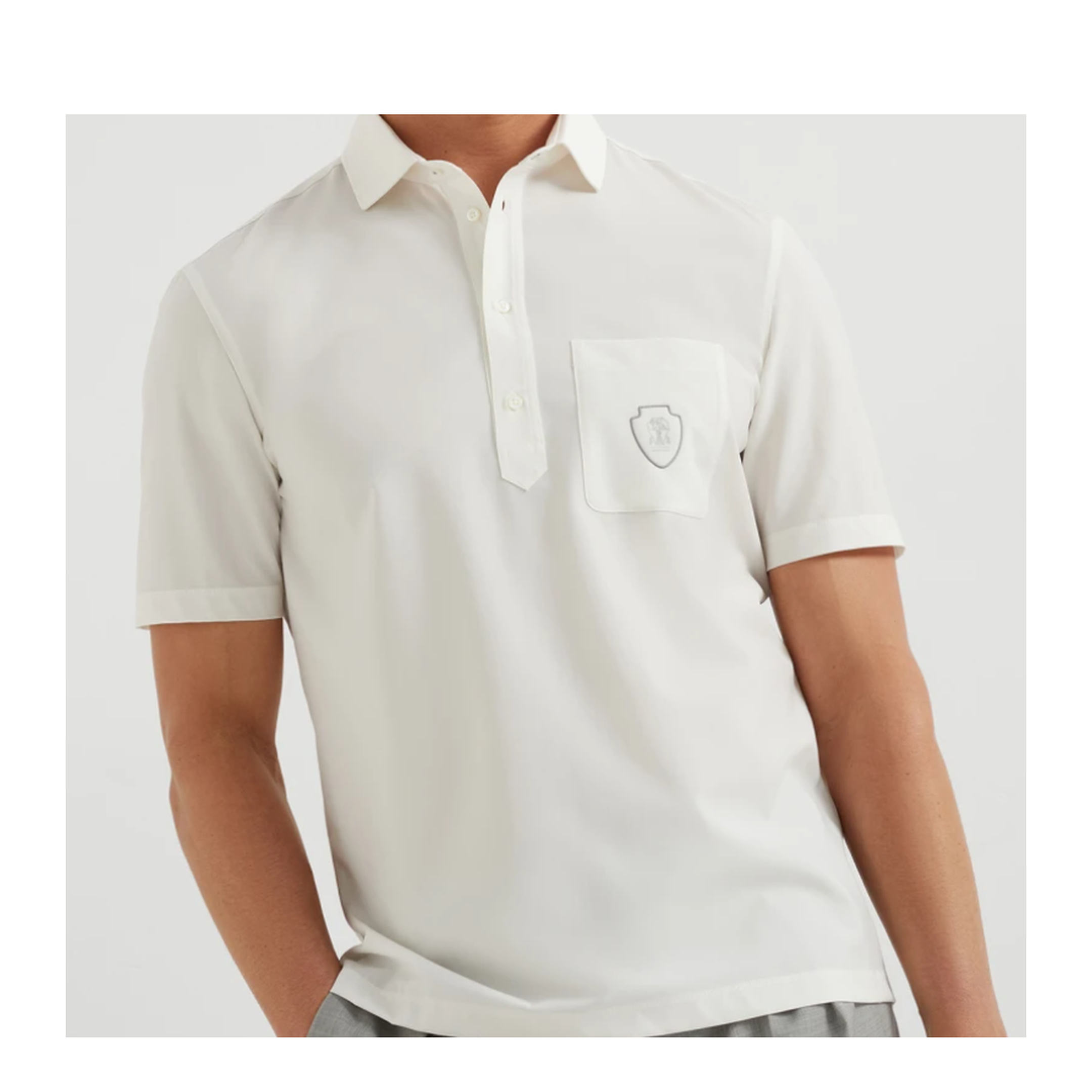 Polo Shirt with Chest Pocket and Logo - Image 3