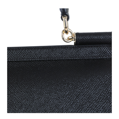 Medium Sicily Handbag in Black - Image 4