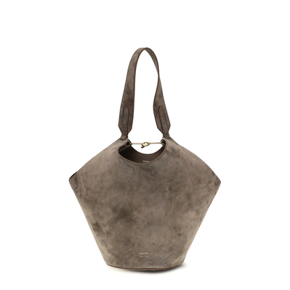 Lotus Small Calfskin Suede Tote - Cedar - Image 1
