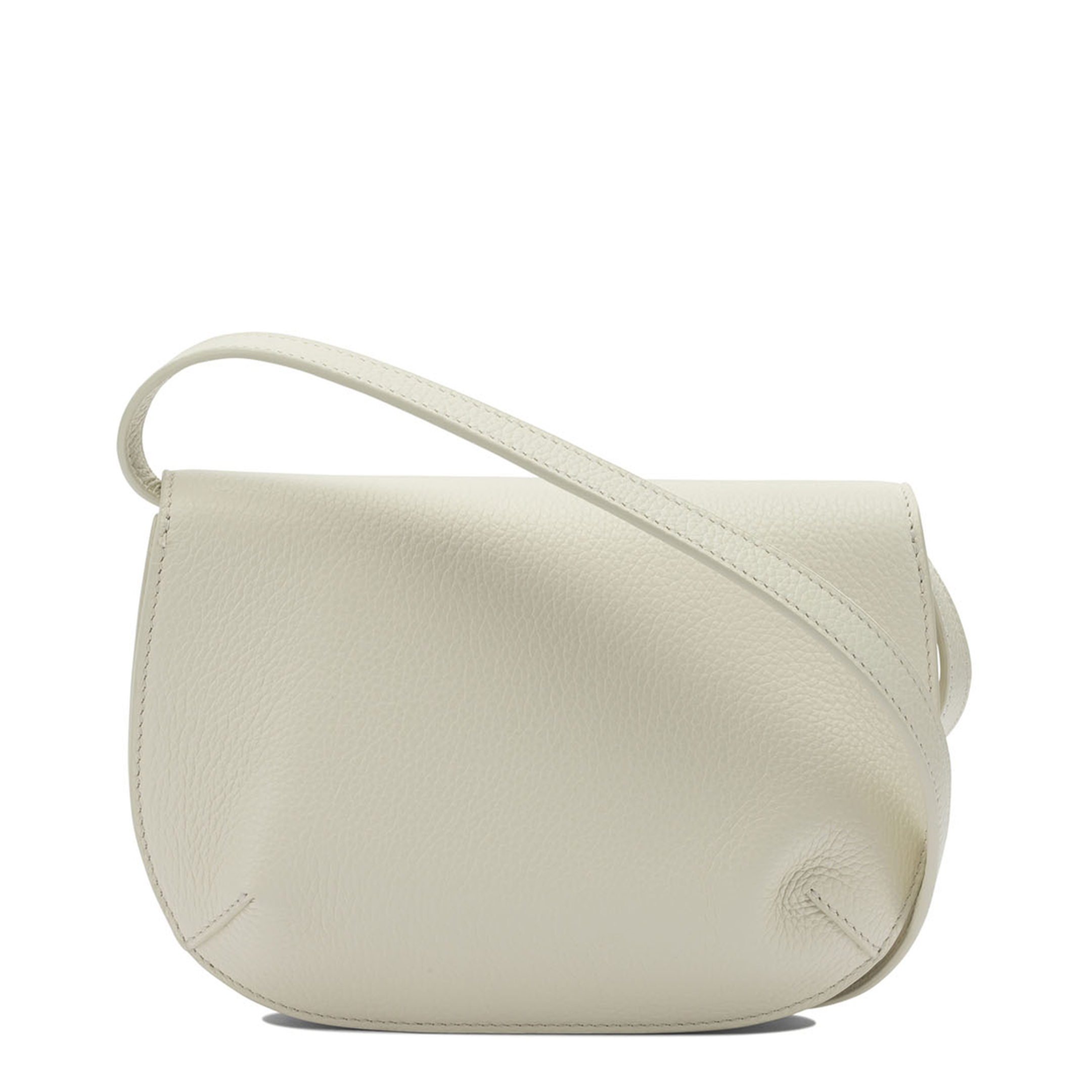 Lizzy Small Hammered Calfskin Crossbody - White - Image 2
