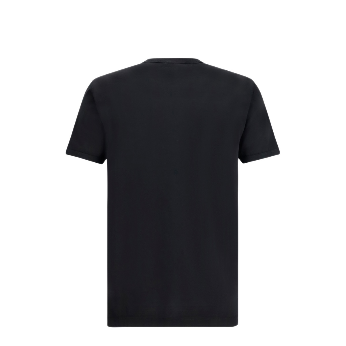 Cotton T-Shirt With Logo Plaque In Black - Image 2