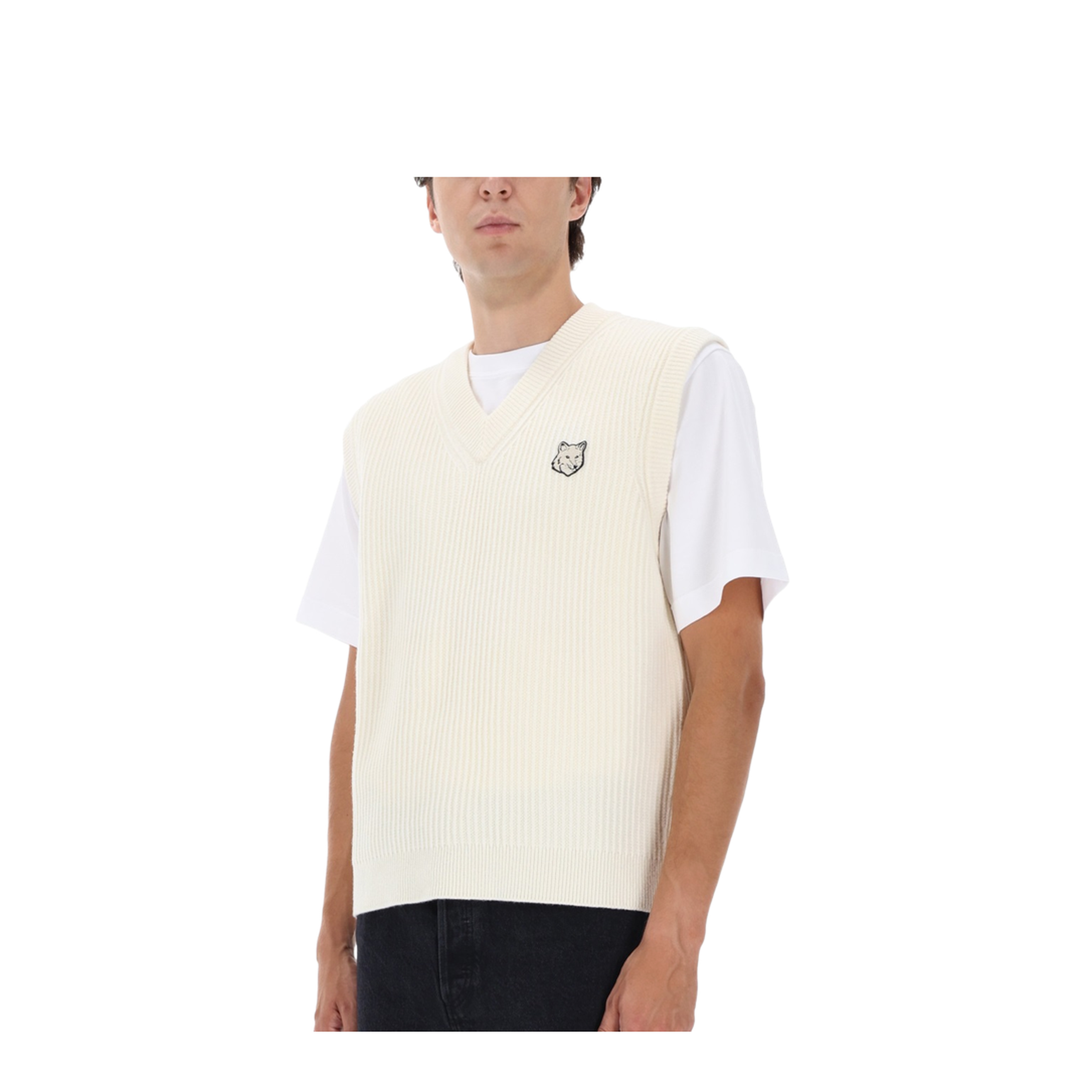 Ribbed Vest with Fox Patch - Image 3