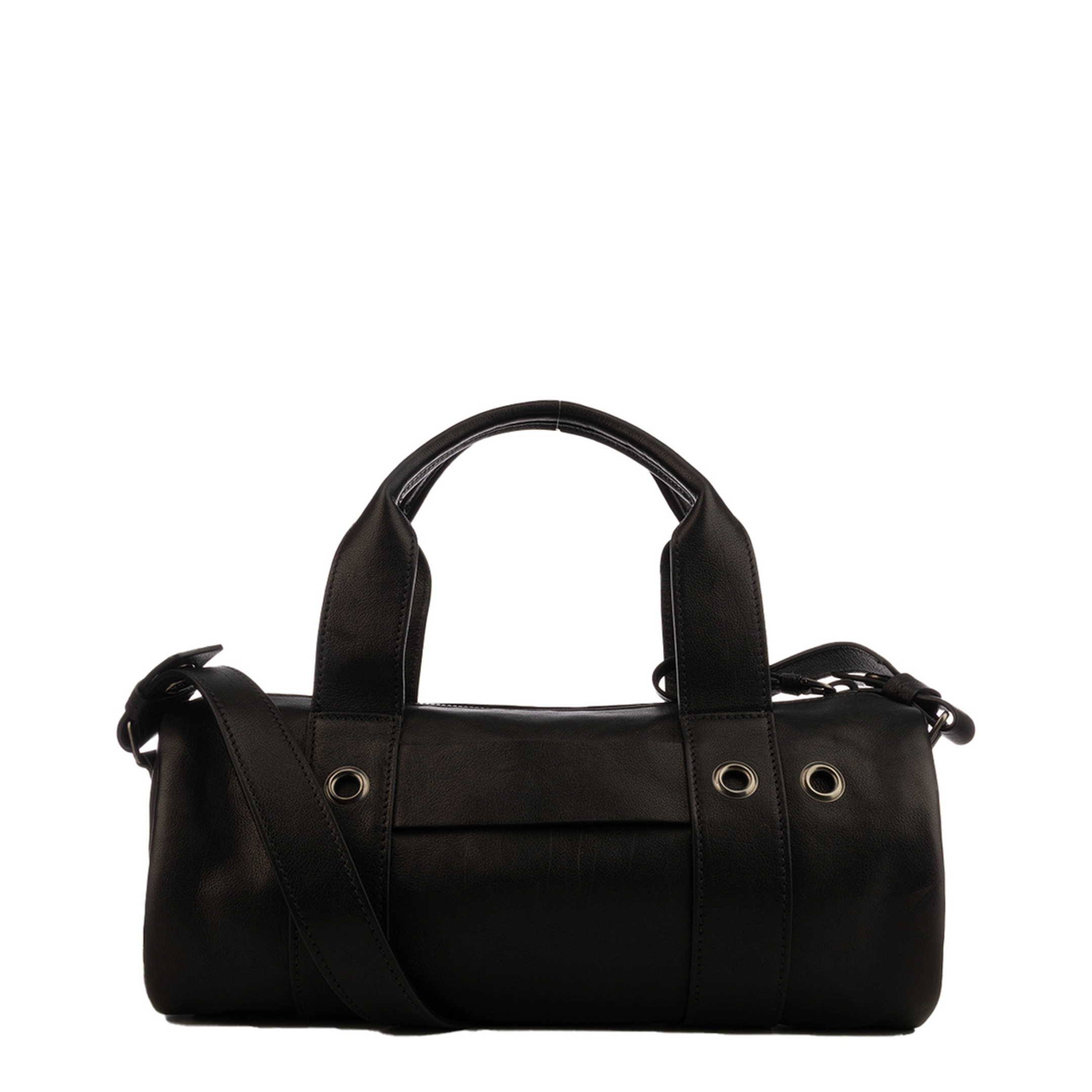 Route Large Leather Top-Handle Bag - Black - Image 3