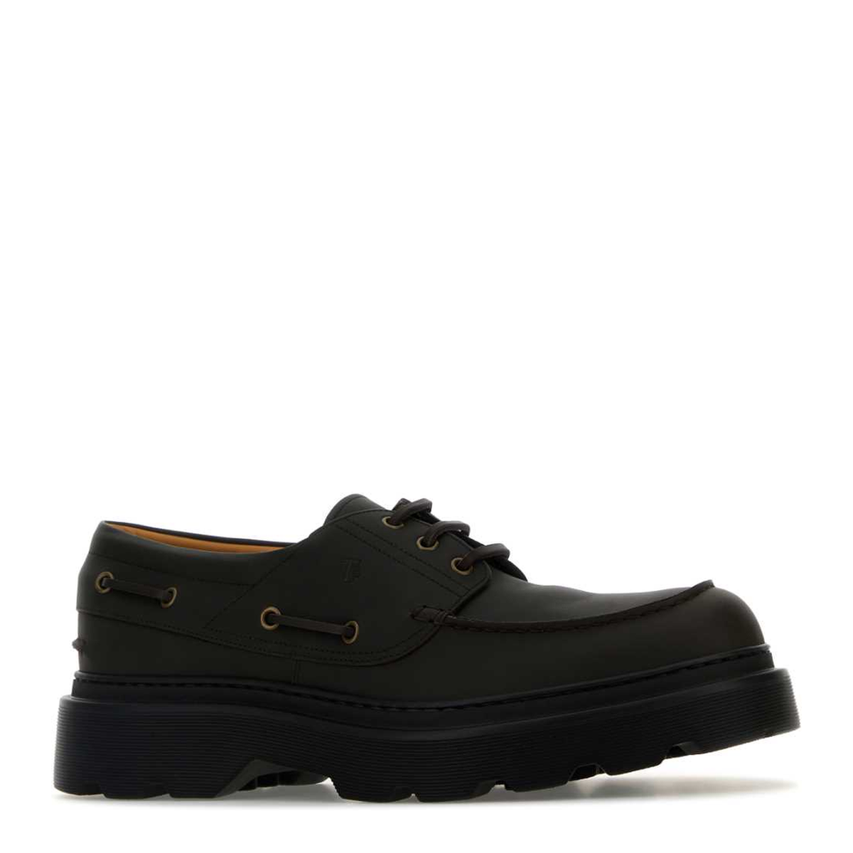 Coffee Brown Front Button Fastening Moc Stitching - Image 2