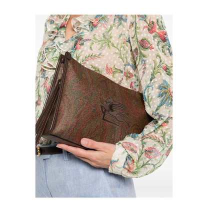 Medium Calf Leather Clutch - Black - Image 2