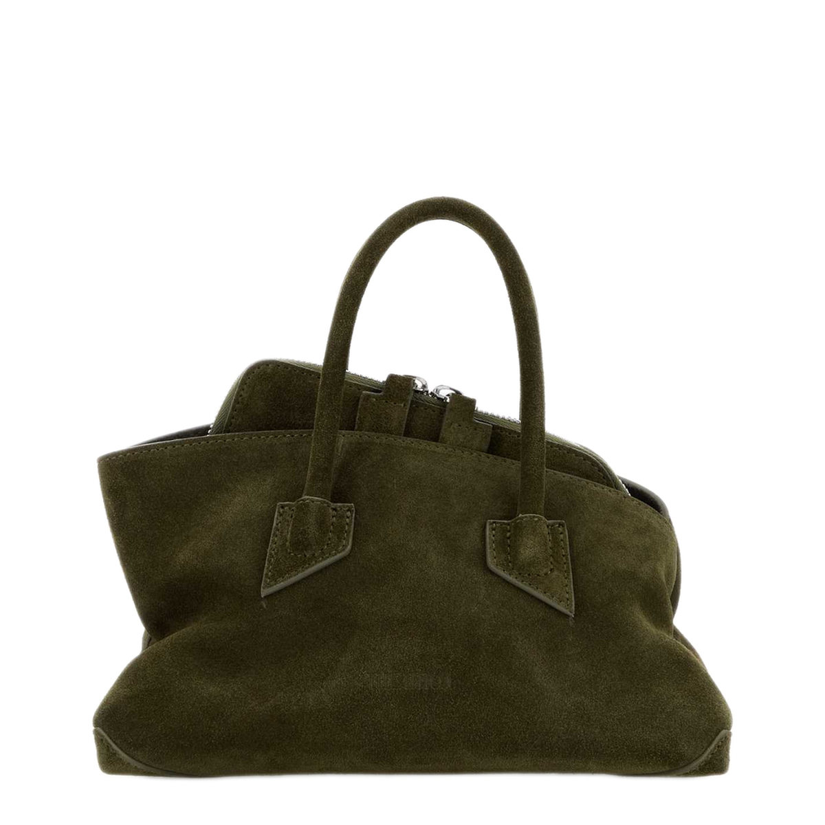 La Passeggiata Mini Satin Top Handle Bag - Kaki - Image 1