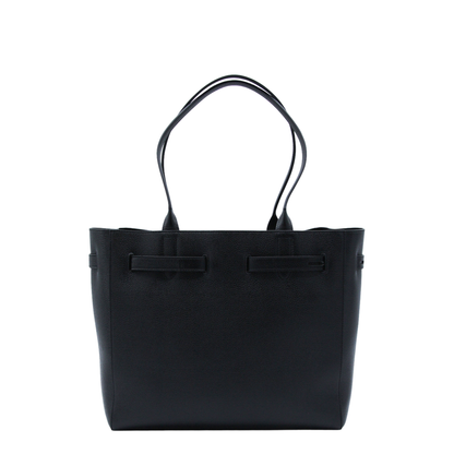 Audrey Medium Calf Leather Tote - Black - Image 5