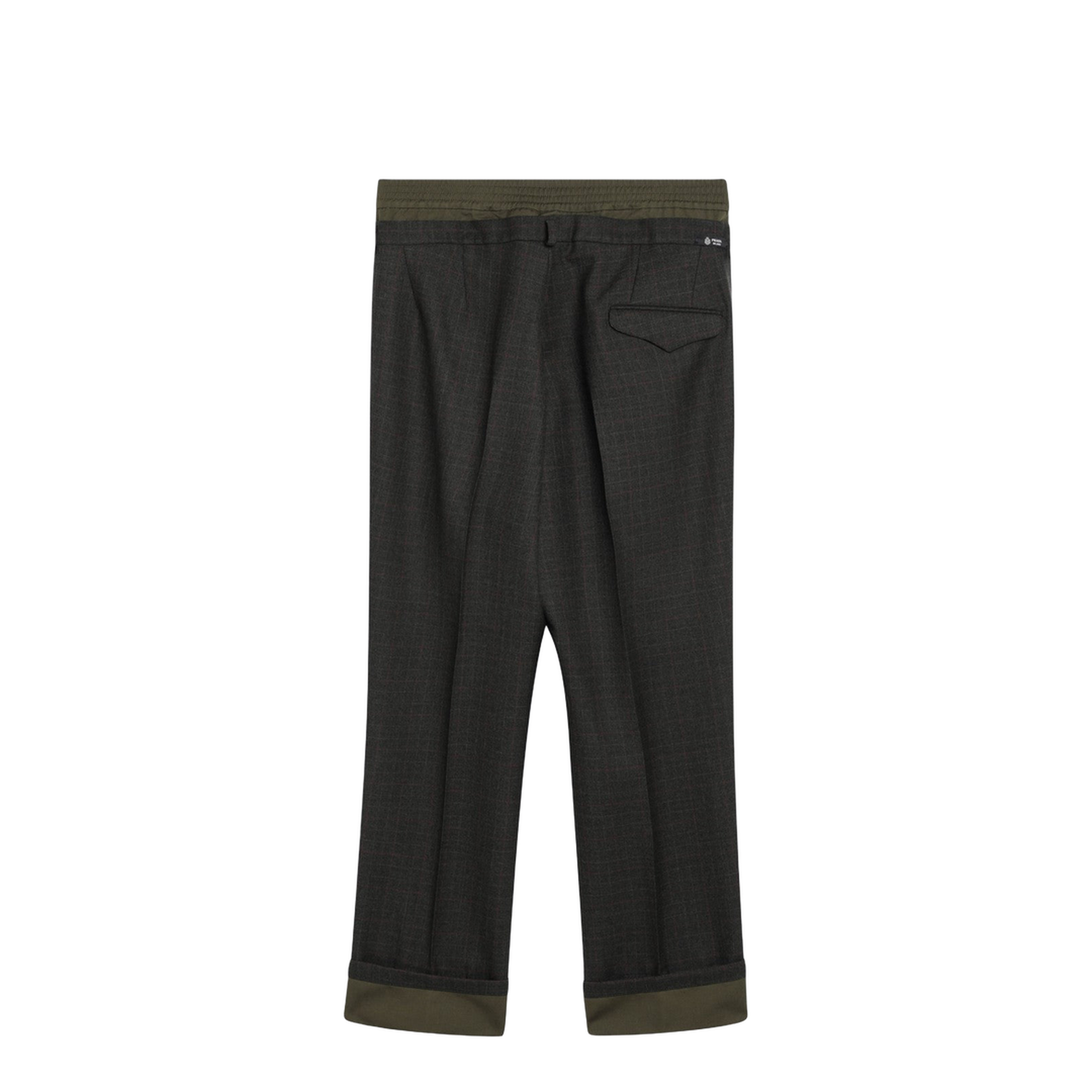 Forest-green Trousers with Double Waistband - Image 2