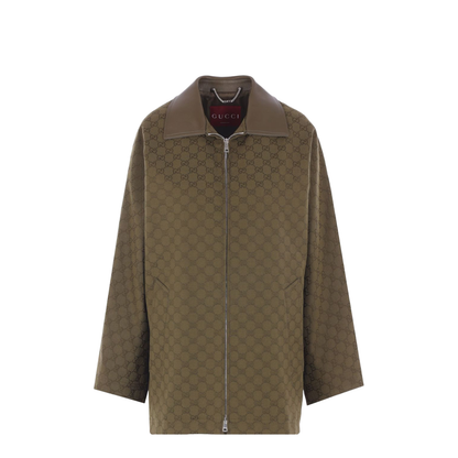GG Canvas Jacket in Forest Green - Image 1
