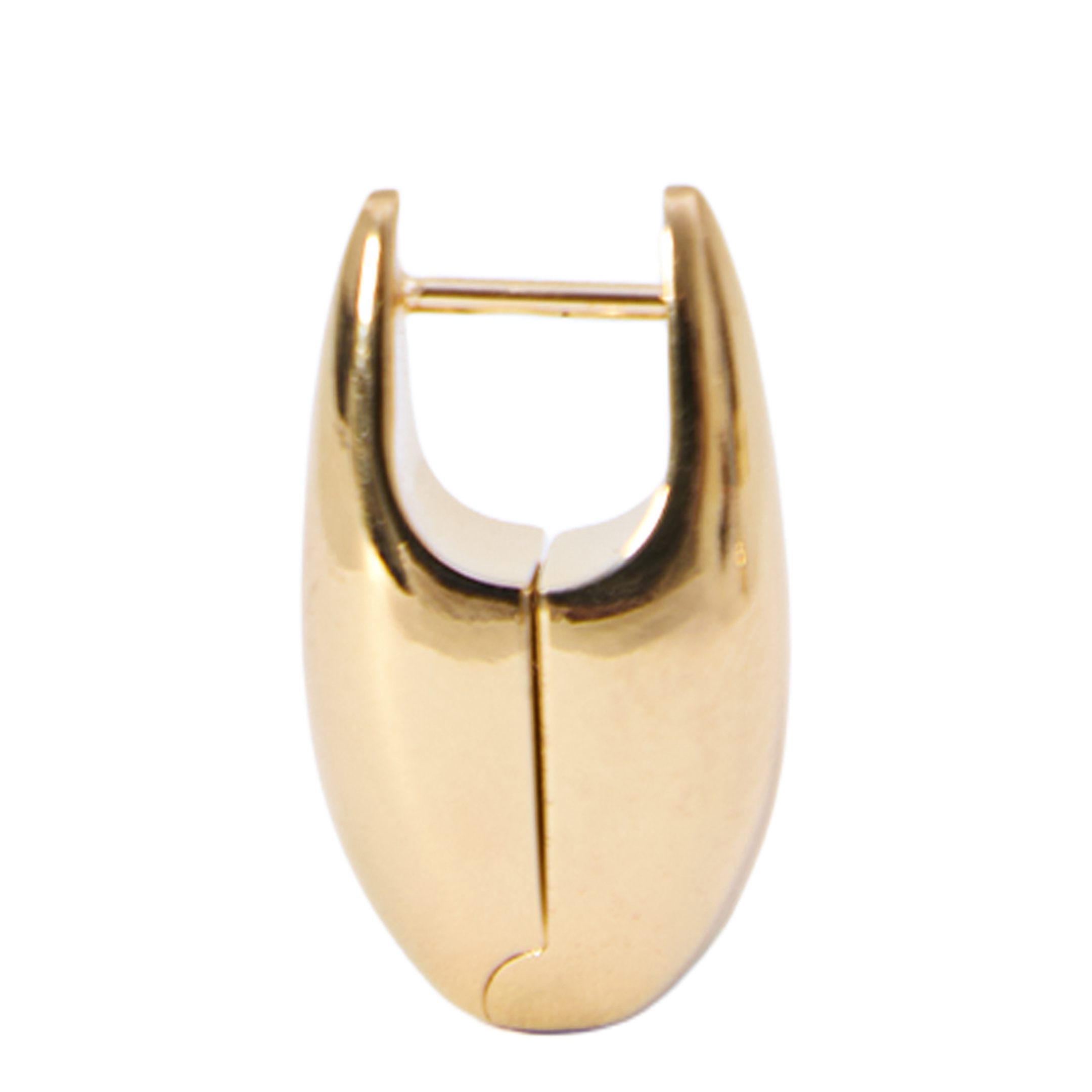 Oval Shape Smooth Finish Hinged Closure Earring - Image 3