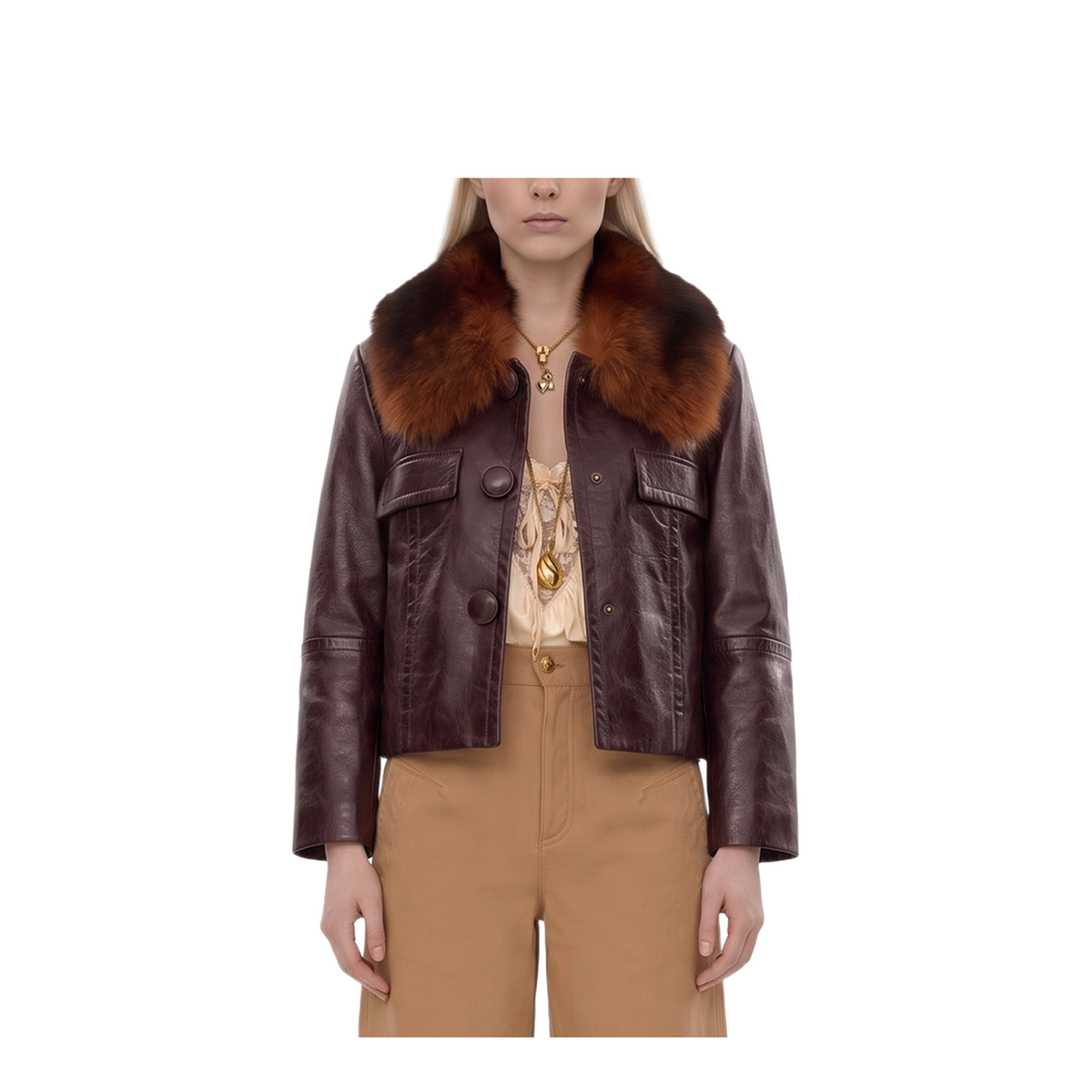 Short Leather Jacket - Image 1