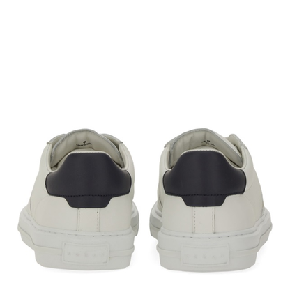 White Logo Design Flat Rubber Sole Lace-Up Closure - Image 3