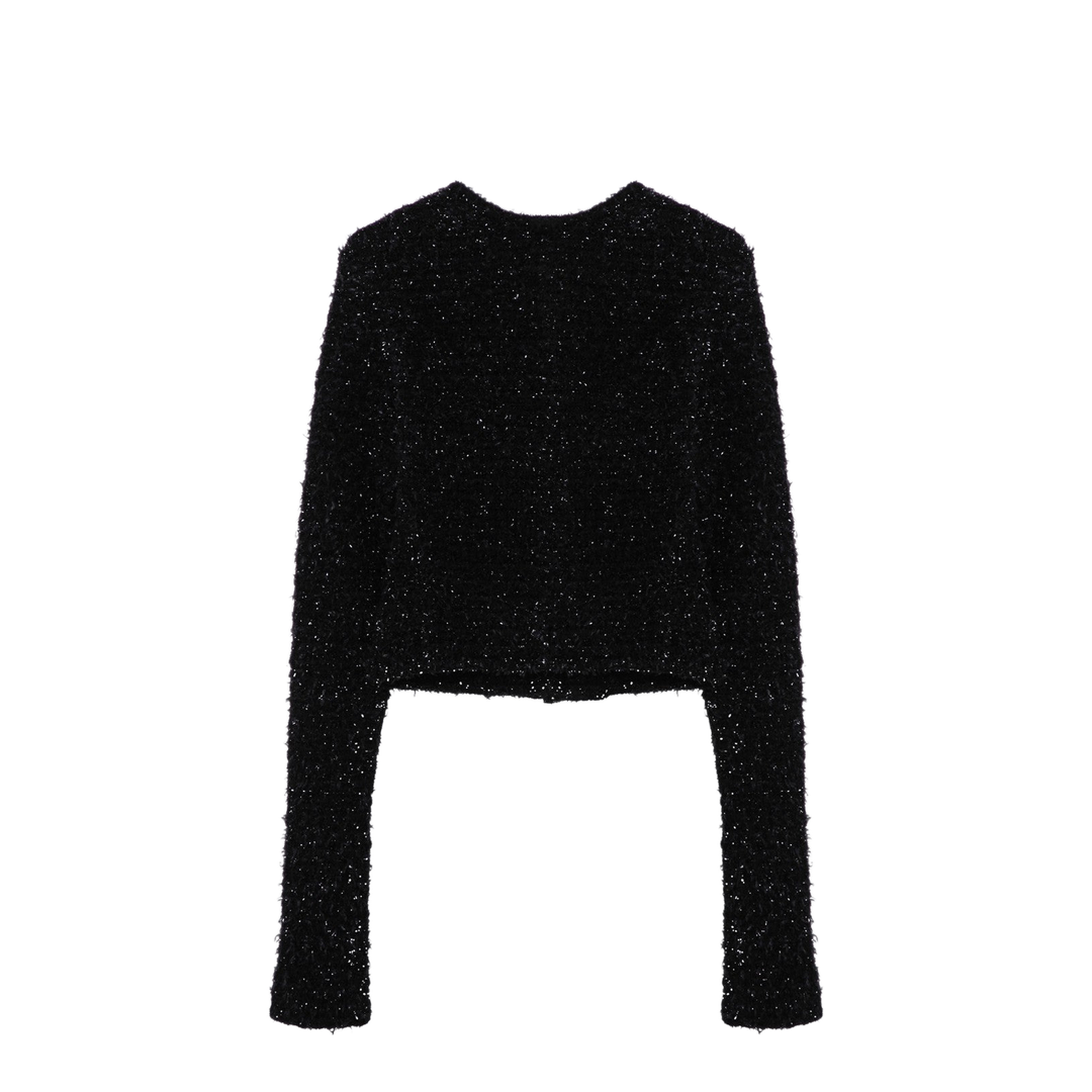 Cropped Tweed Cardigan - Image 2