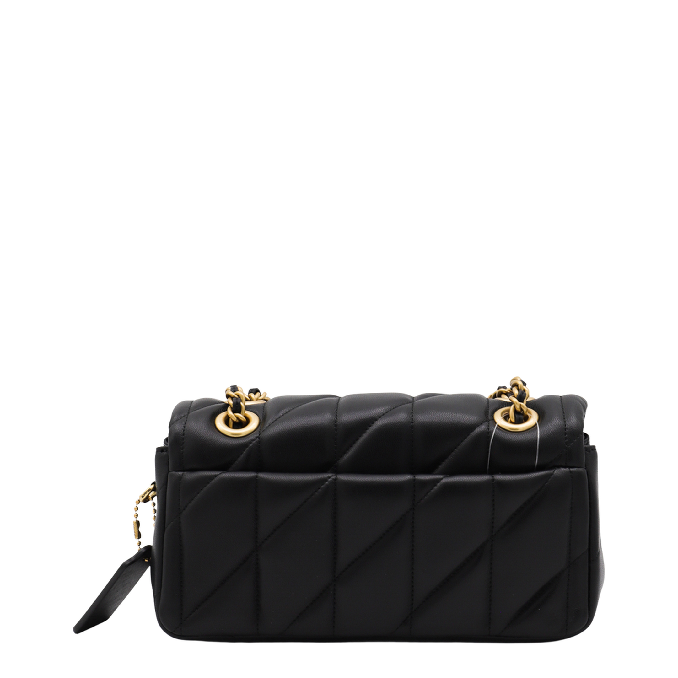 Tabby 20 Nappa Leather Shoulder Bag - Brass/Black - Image 5