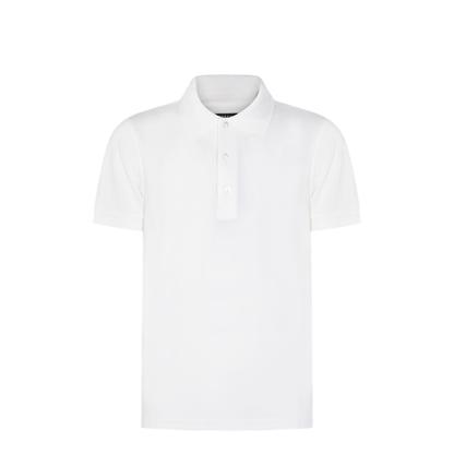 Lyocell Pique Polo Shirt In White - Image 2