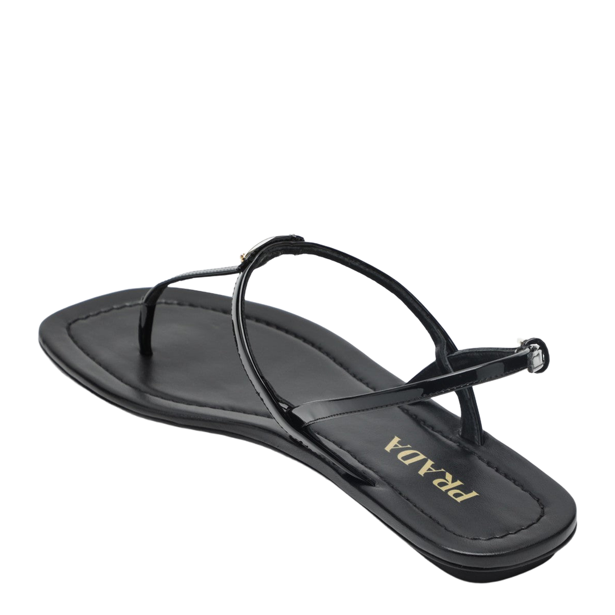 Black Patent Thong Sandal - Image 2