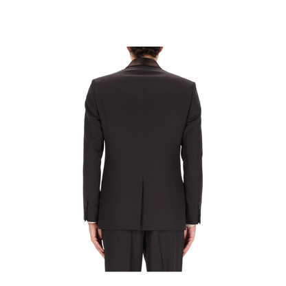 Brown Wool Crêpe Blazer - Image 3