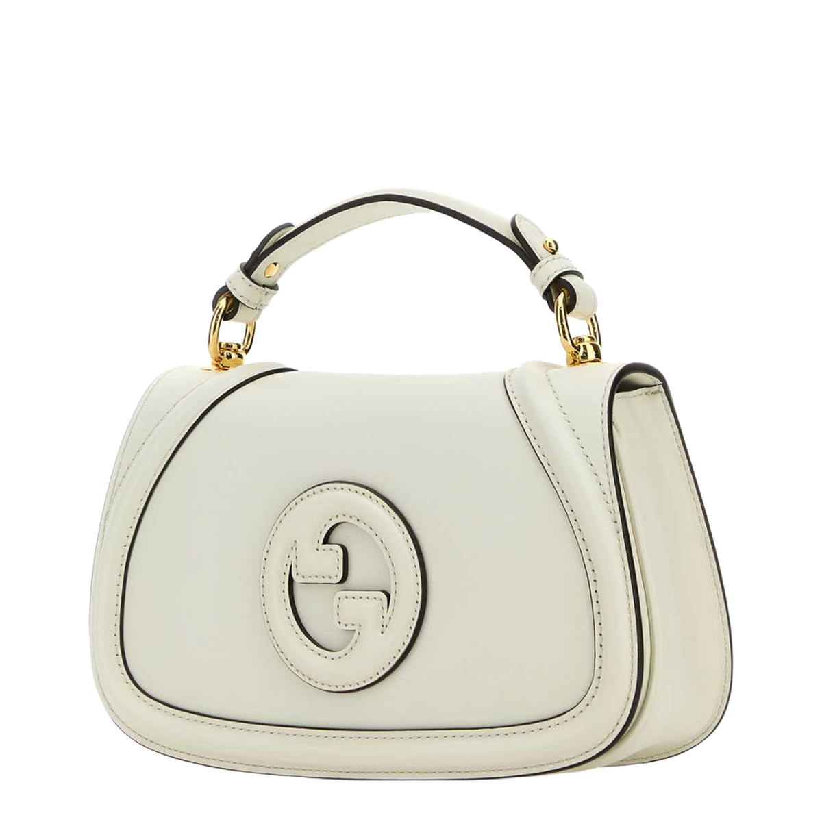 Blondie Medium Smooth Leather Top Handle Bag - White - Image 2